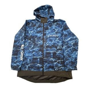 Onyx Hydrovore Rain Jacket With Hood Mossy Oak Elements Agua Marlin Size Large